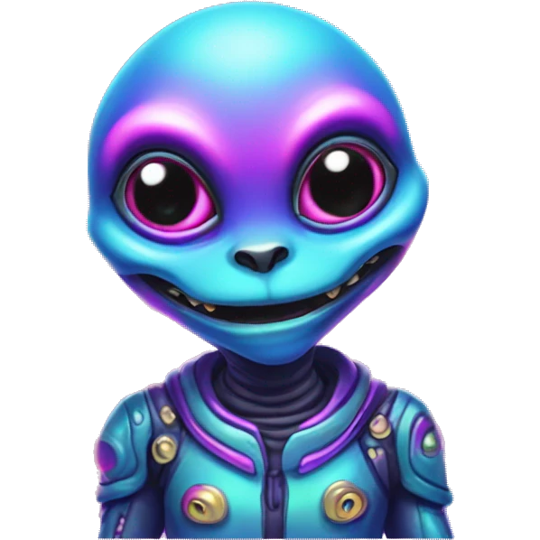 lisa frank alien emoji