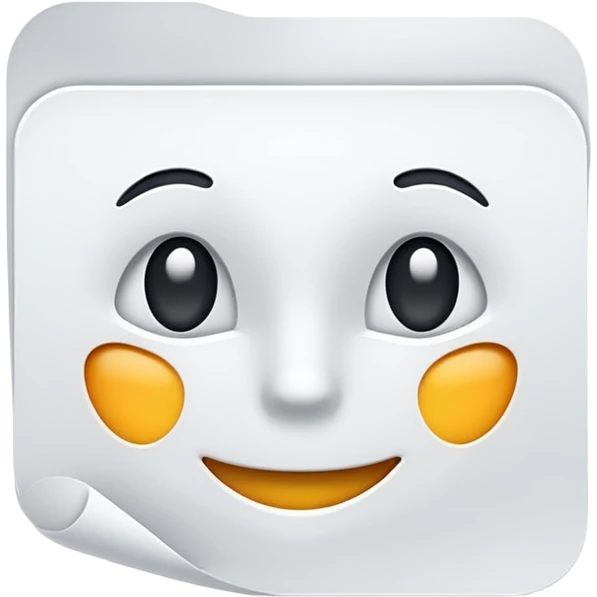 one white paper with text emoji