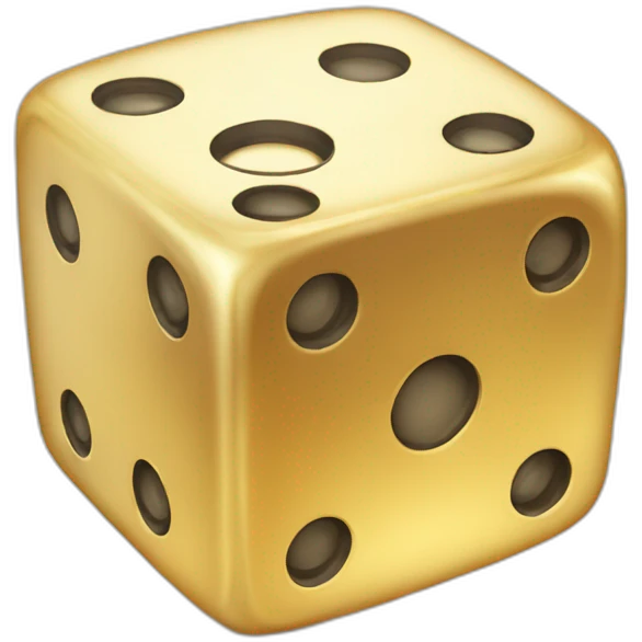 one golden dice emoji