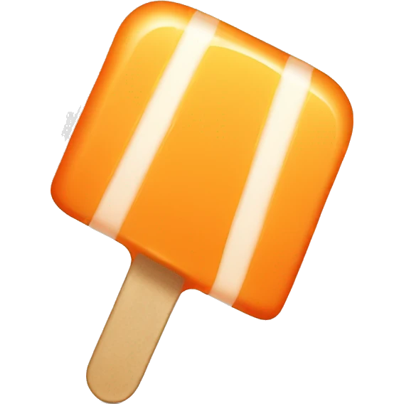 orange popsicle with white layer at bottom emoji