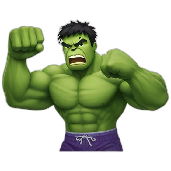Hulk boxing  emoji