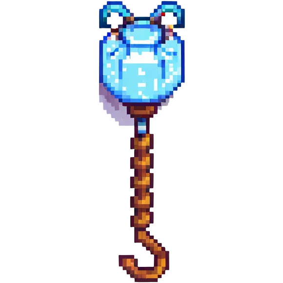 a grappling hook, pixel art style, retro game look emoji