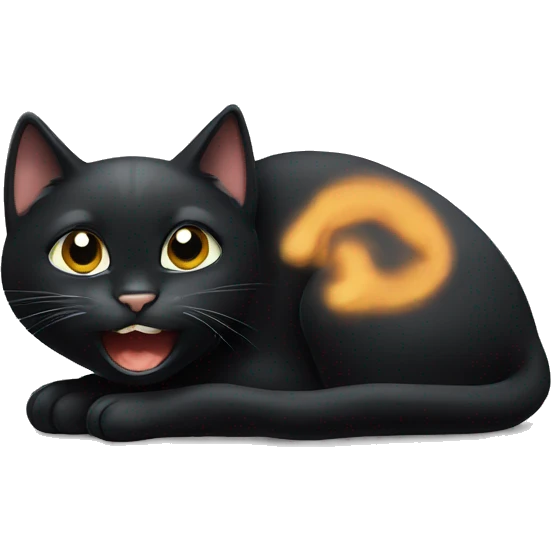 black cat begging  emoji