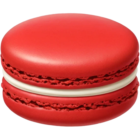 one red macaroon emoji