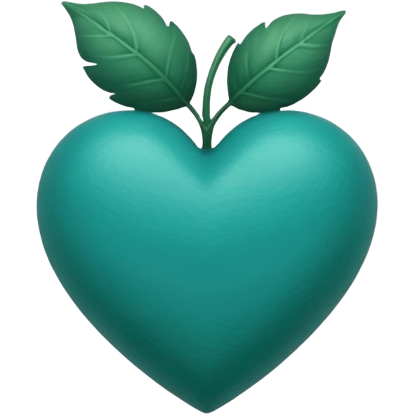 Corazón turquesas oscuro, más oscuro tirando a. Verde un poco mas azulado verdosos emoji