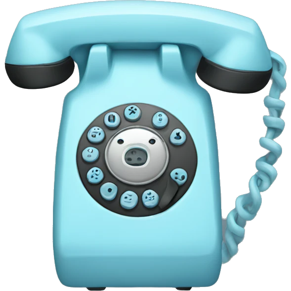 pale blue phone emoji