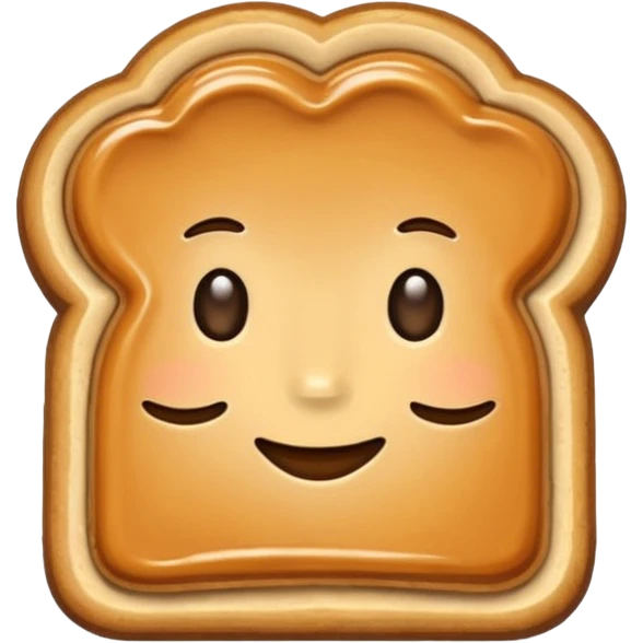 toast with dulce de leche in it with no face emoji