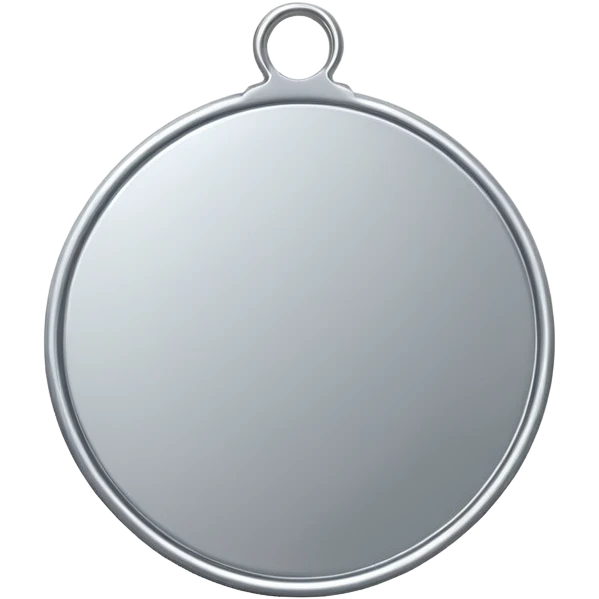 silver medal with no engraved on it emoji