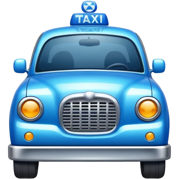 blue taxi emoji