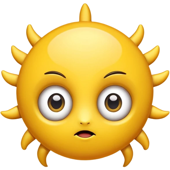 cute yellow virus with big eyes emoji