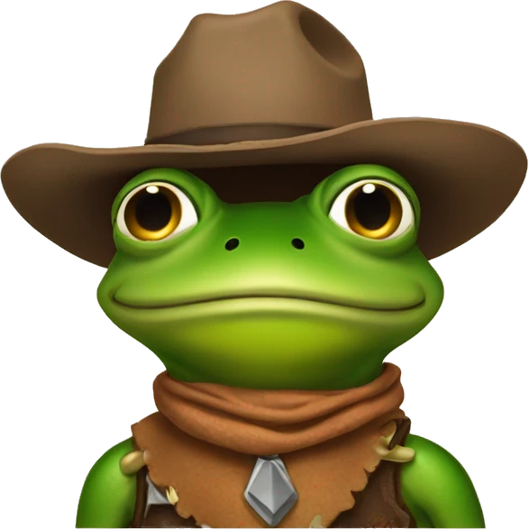 Cowboy frog  emoji