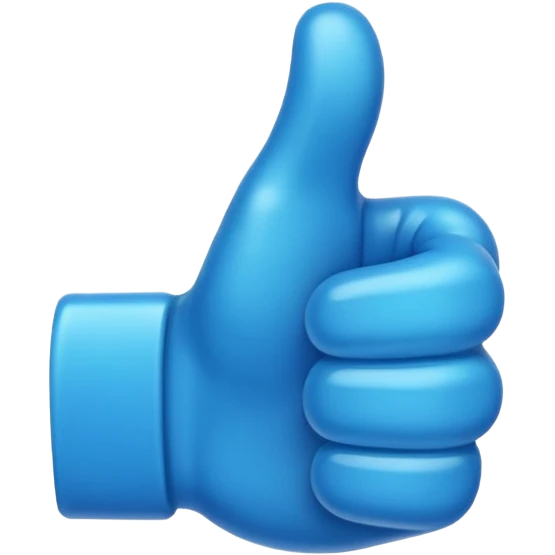 Like blue emoji Facebook emoji