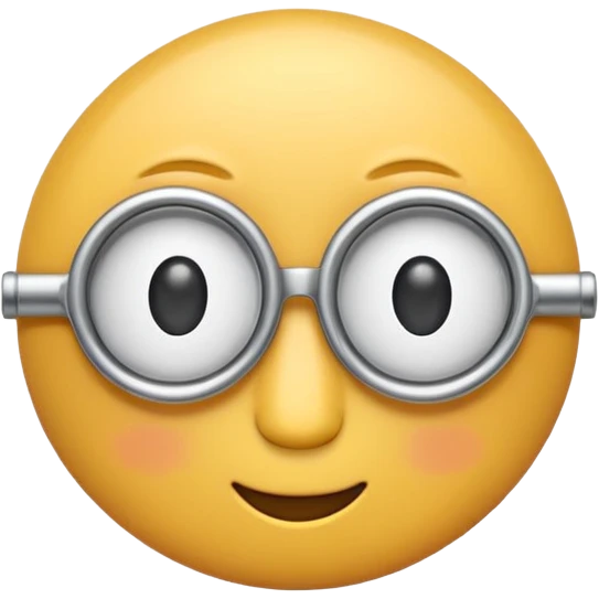 Front view monocle emoji, fully visible and centered with smooth, rounded, slightly inflated shapes.
Soft 3D emoji look with gentle depth.
Clean isolated object, no background, PNG cut-out style. emoji