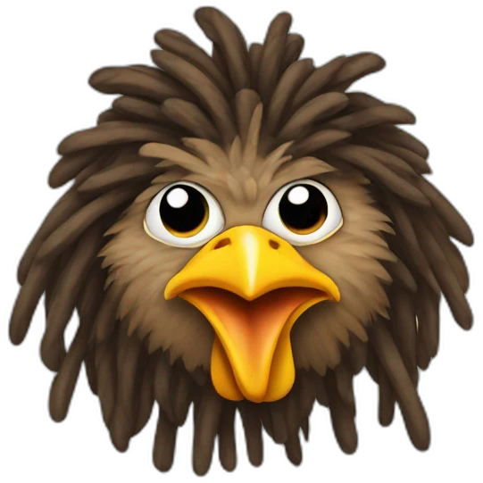 dreadlock chicken emoji