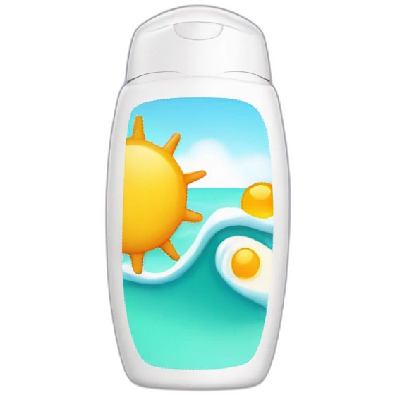 Sunscreen bottle emoji