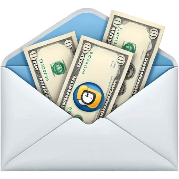 Salary enclosed in an envelope emoji