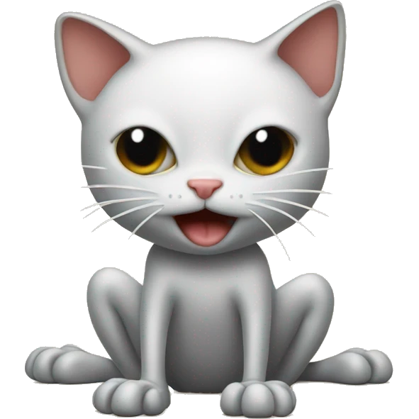 Cat's legs replaced with a spider legs emoji