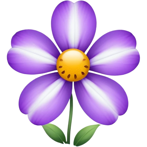 purple flower with snow behind it emoji