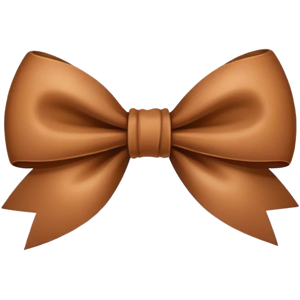 Brown bow emoji