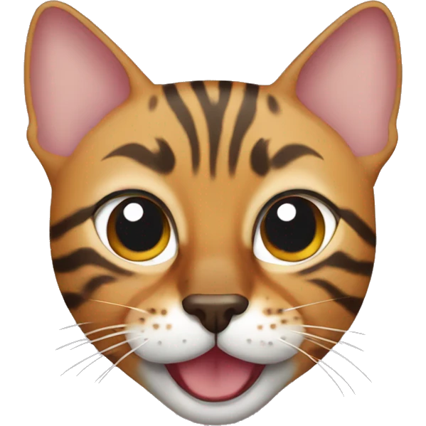Silly bengal cat emoji