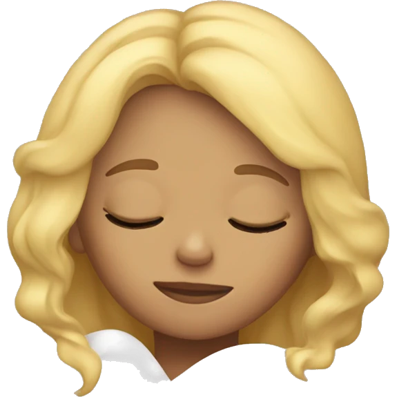 blonde girl sleeping emoji
