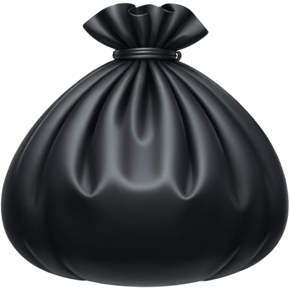 black inflated bag emoji