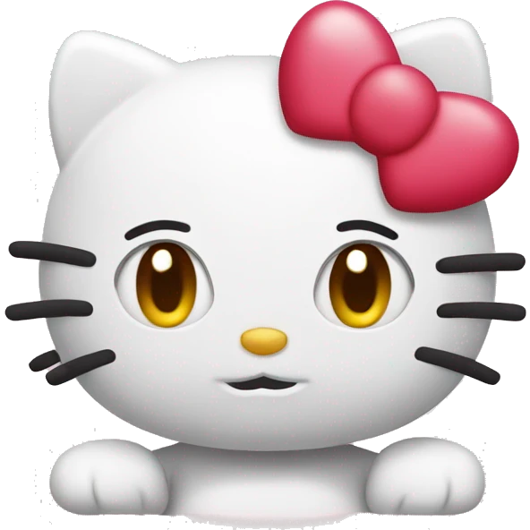 hello kitty with a heart emoji