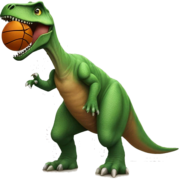Dinosaur playing basketball  emoji
