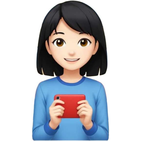 japanese anime store in modern style like in Akihabara with anime girl on a building emoji