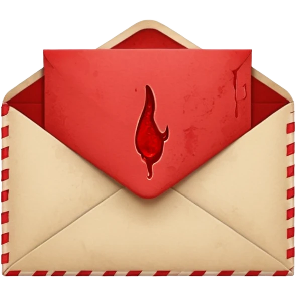envelop blood emoji
