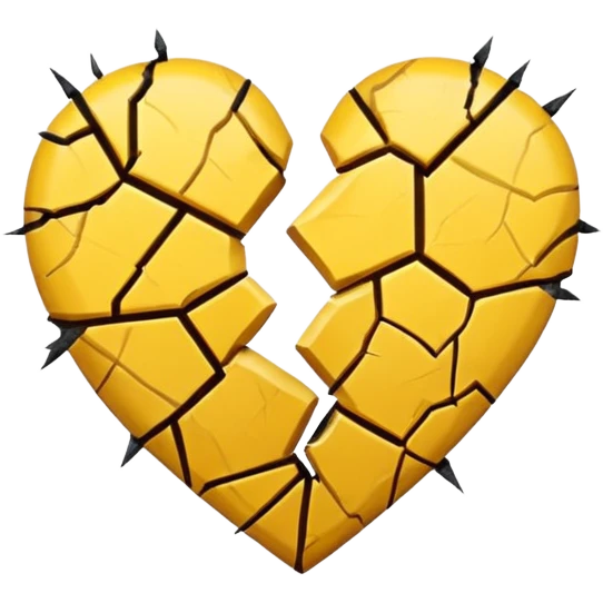 Yellow broken heart emoji emoji