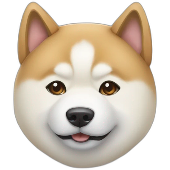 Akita inu drink tea emoji