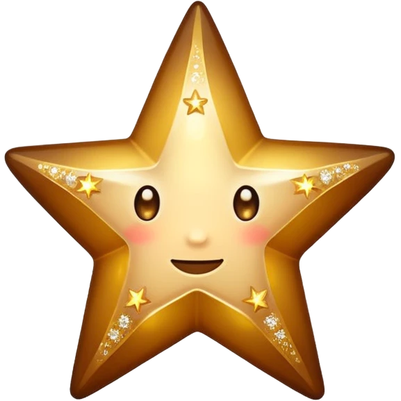 Brown star with sparkles emoji