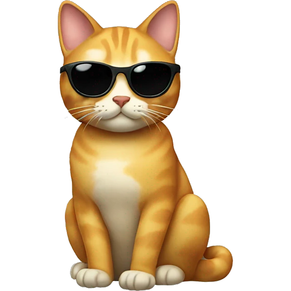 Cat with sunglasses emoji