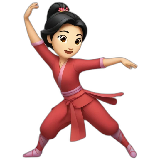 Mulan dancing emoji