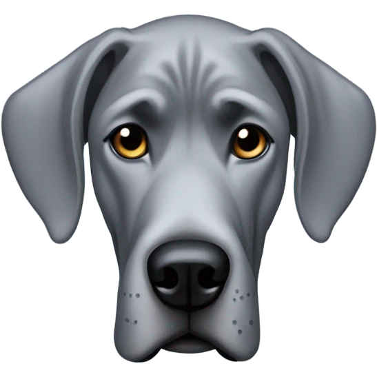 Grey great dane with human winter coat emoji