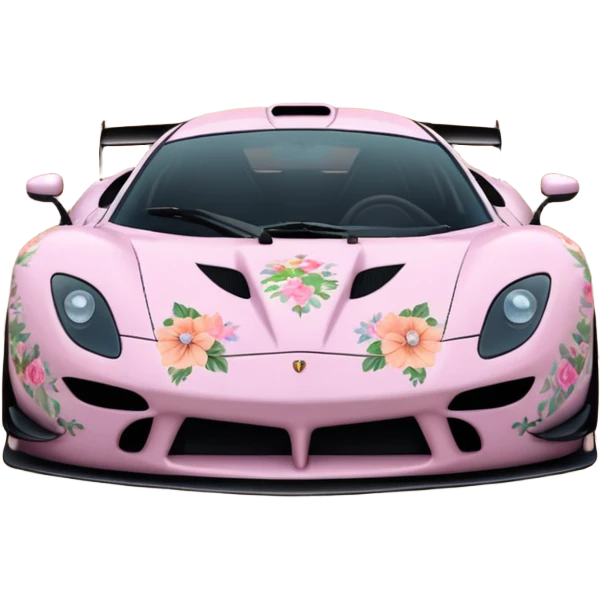 Using a transparent background, give the Assetto Corsa a cute Cottagecore makeover emoji