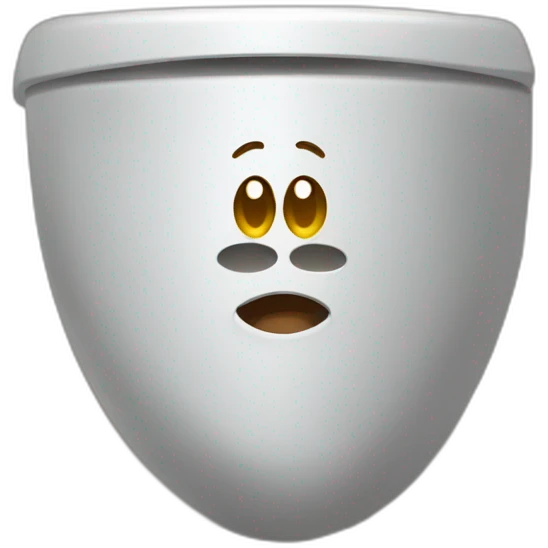 male head and neck sticking out of a toliet emoji