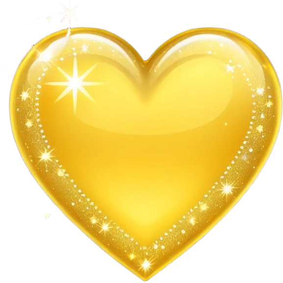 yellow heart with sparkles emoji
