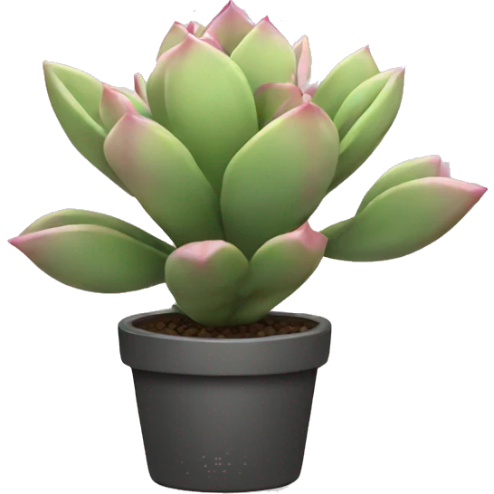 Pink succulent with pretty leaves emoji