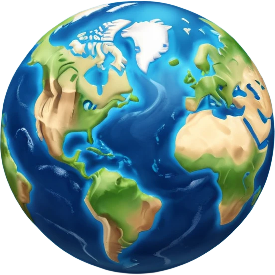 3d planet earth with building emoji