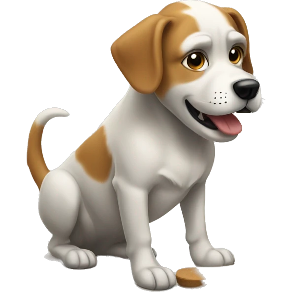 Dog snffing toes emoji