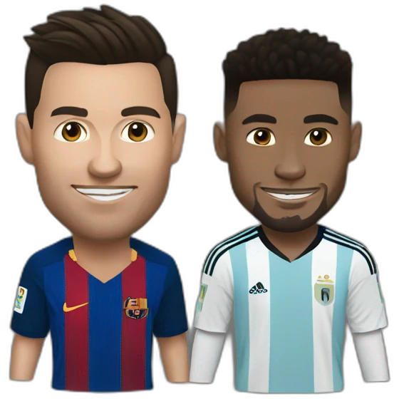 ronaldo with messi emoji