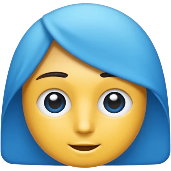 Mavi çiçek emoji