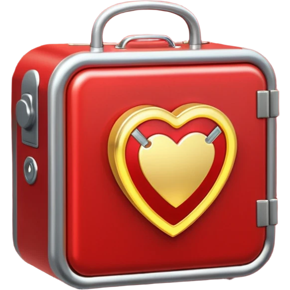 AED box, surrounded by glowing sparkles emoji