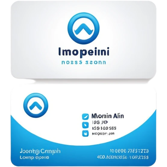business card with a logo symbol emoji