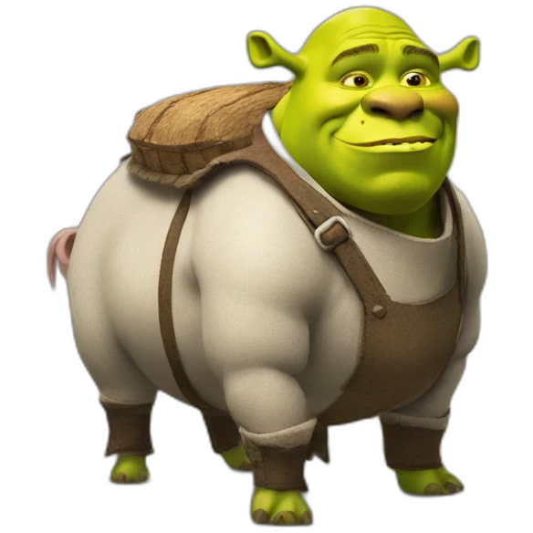 Shrek sur un cochon emoji
