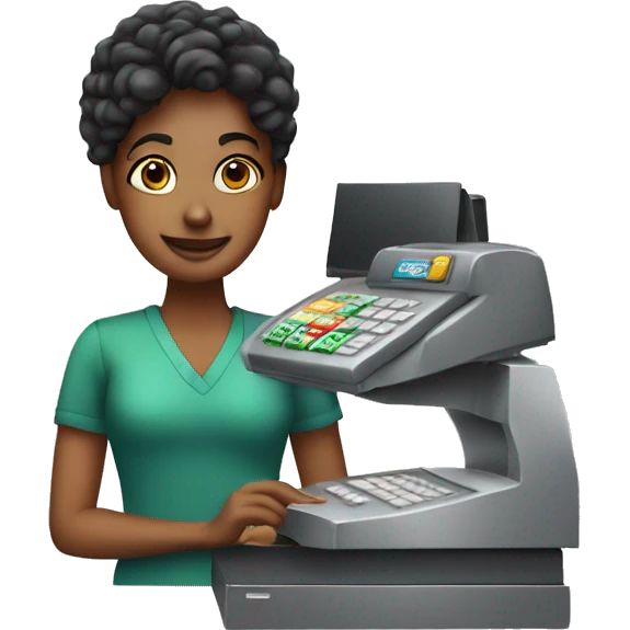 cashier with cash register emoji