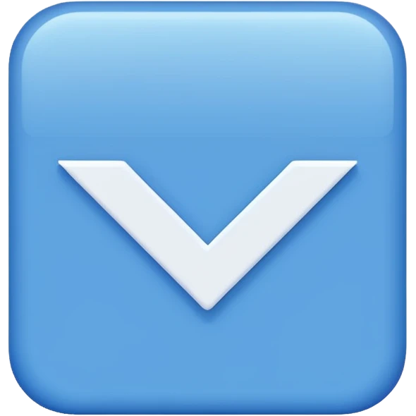 Blue square with white tick emoji