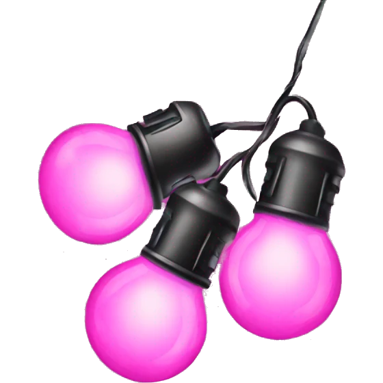 Pink Christmas lights emoji